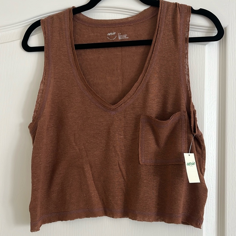 aerie tank size S brown